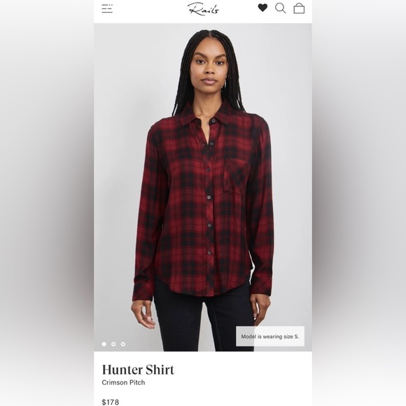 TWO like new RAILS button up plaid tops - Celeb Fave! - S & M - Each ret: $178 - Picture 6 of 12